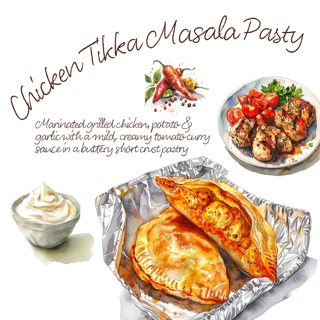 4&20 Chicken Tikka Masala Pasty 7oz - 1/2lb Ship Weight - Image 2