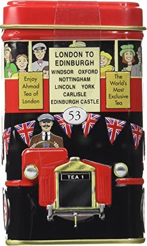 Ahmad London Bus Tea Caddy/Money Box with 20 English Breakfast tea bags. - Image 2