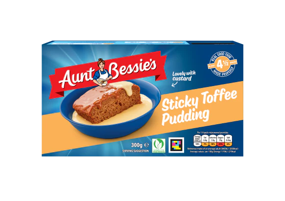 Aunt Bessie's Sticky Toffee Pudding 300g - 1/2lb Ship Weight