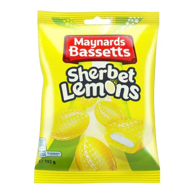Maynards Bassetts Sherbet Lemons Bag. 192g