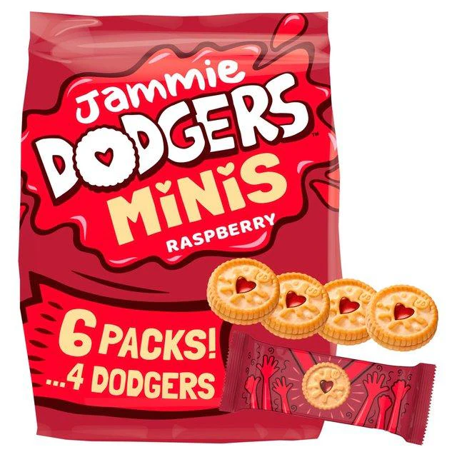 Burton's Jammie Dodgers Minis Multi Pack - 6 bags of 4 Jammie Dodgers - Image 2