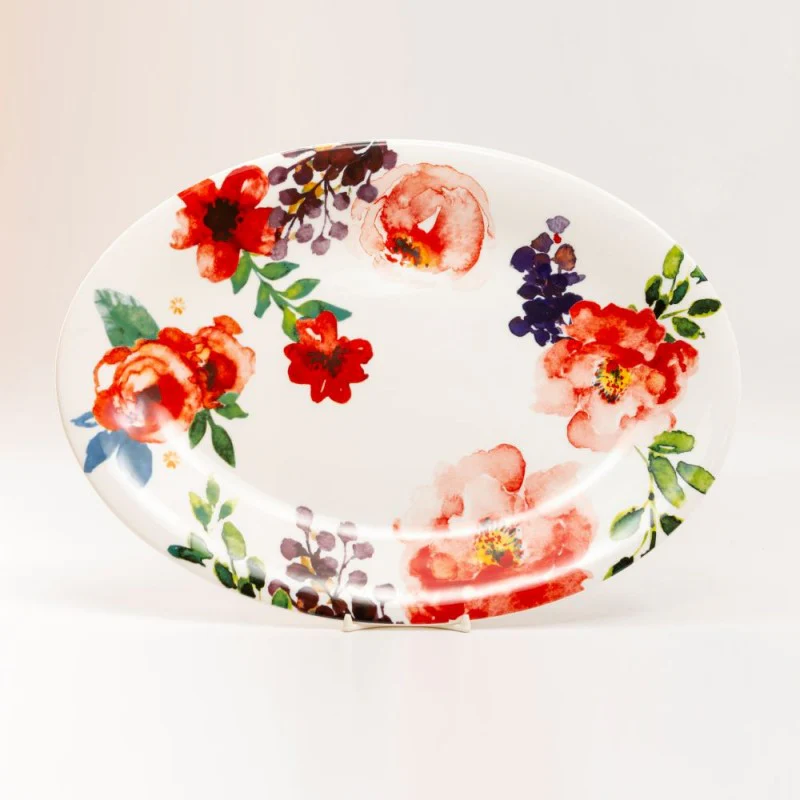 Butterfly Garden 14in Oval Platters. Set of 2