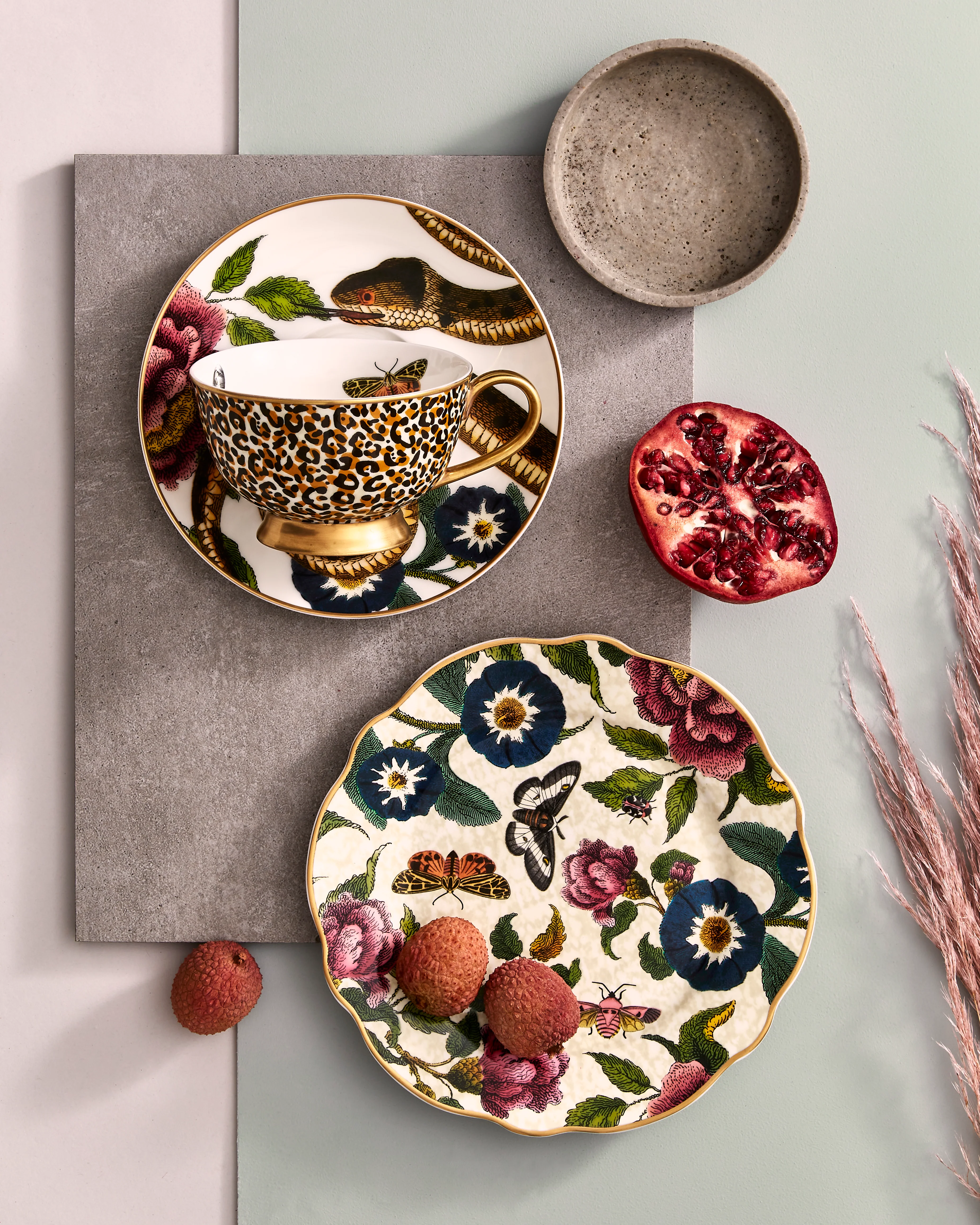 Spode Creatures of Curiosity Leopard Teacup and Saucer (Leopard/Snake) - Image 3