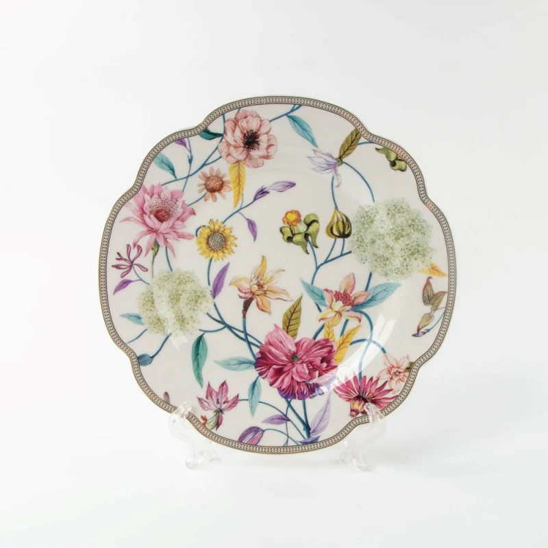 Daisy and Bird 8in Plates, Set of 4