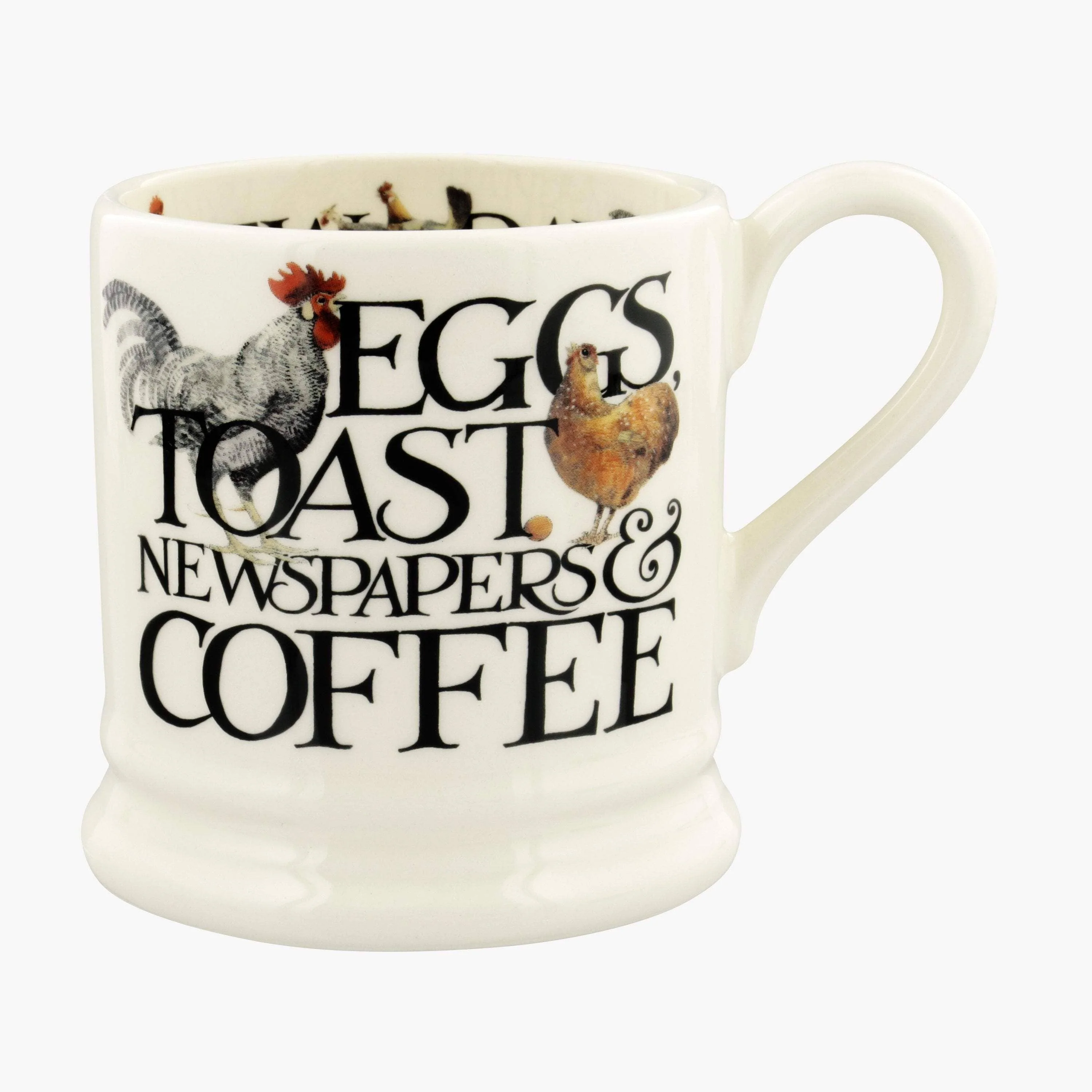 Emma Bridgewater - Rise & Shine Eggs & Toast 1/2 Pint Mug