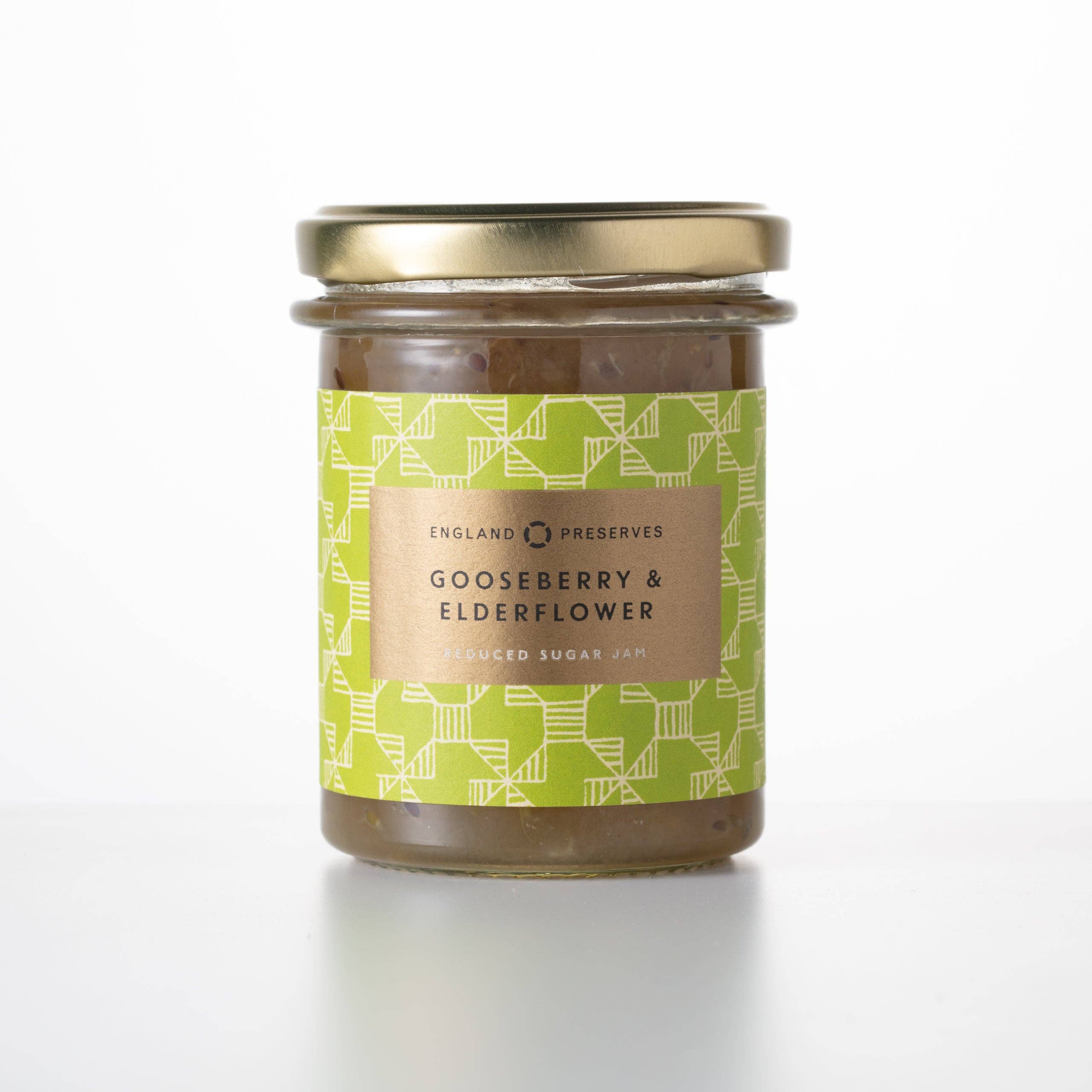 England Preserves - GOOSEBERRY & ELDERFLOWER - LOW-SUGAR JAM
