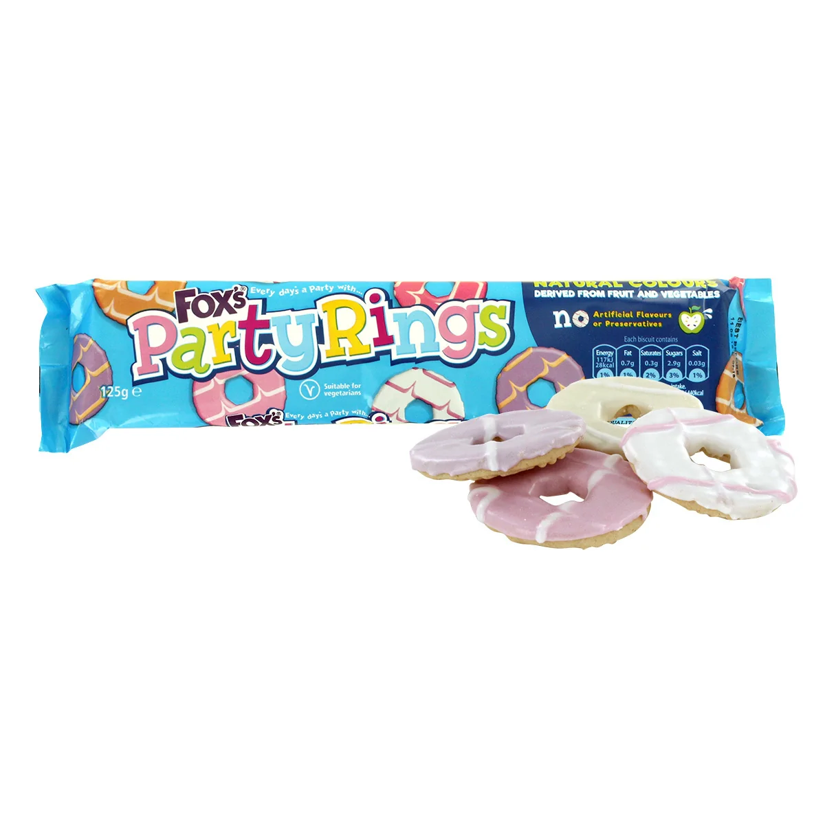 Fox's Party Rings 125g/4.4oz