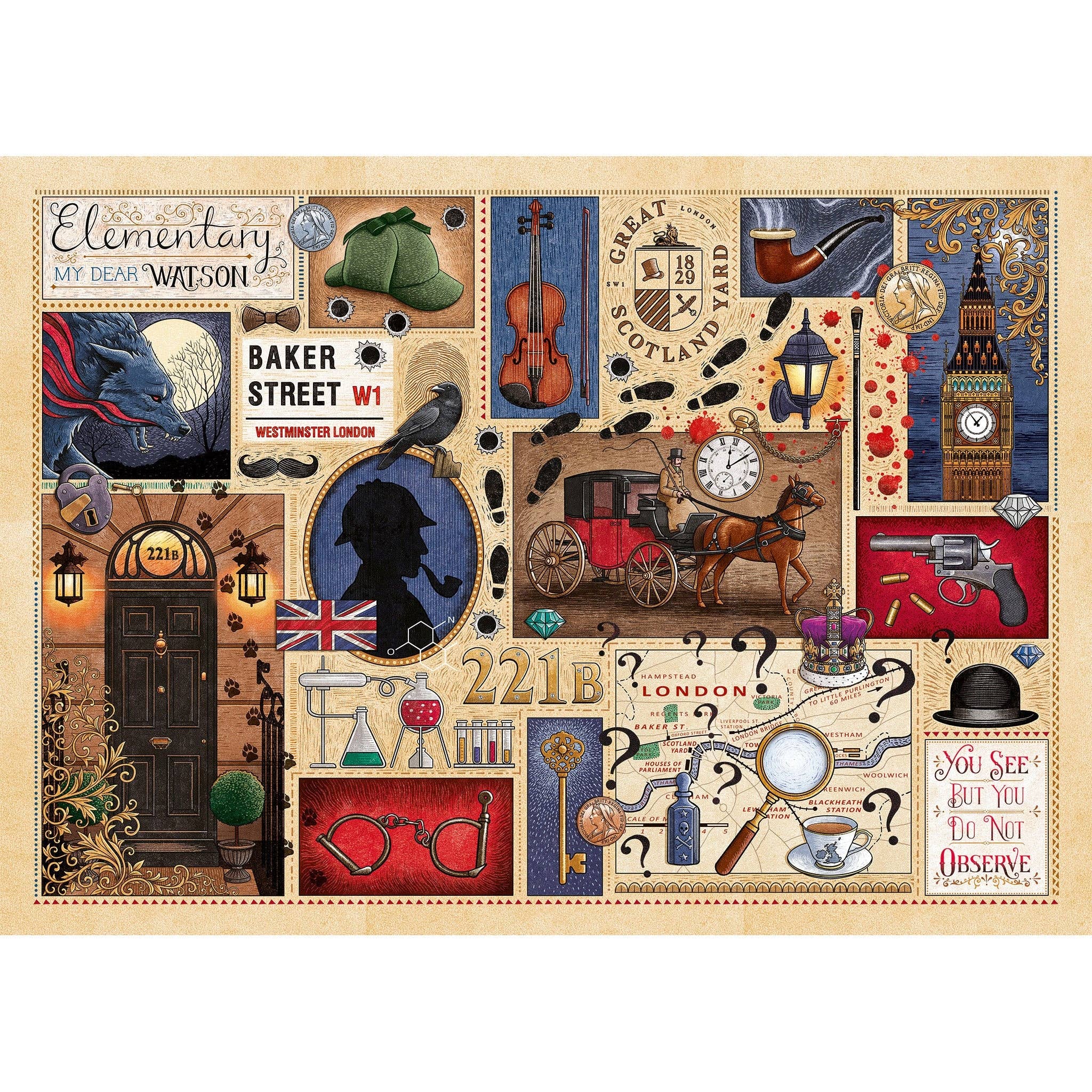 Gibsons Games Inc - Sherlock Holmes - Book Club 1000 Piece Jigsaw Puzzle - Image 5