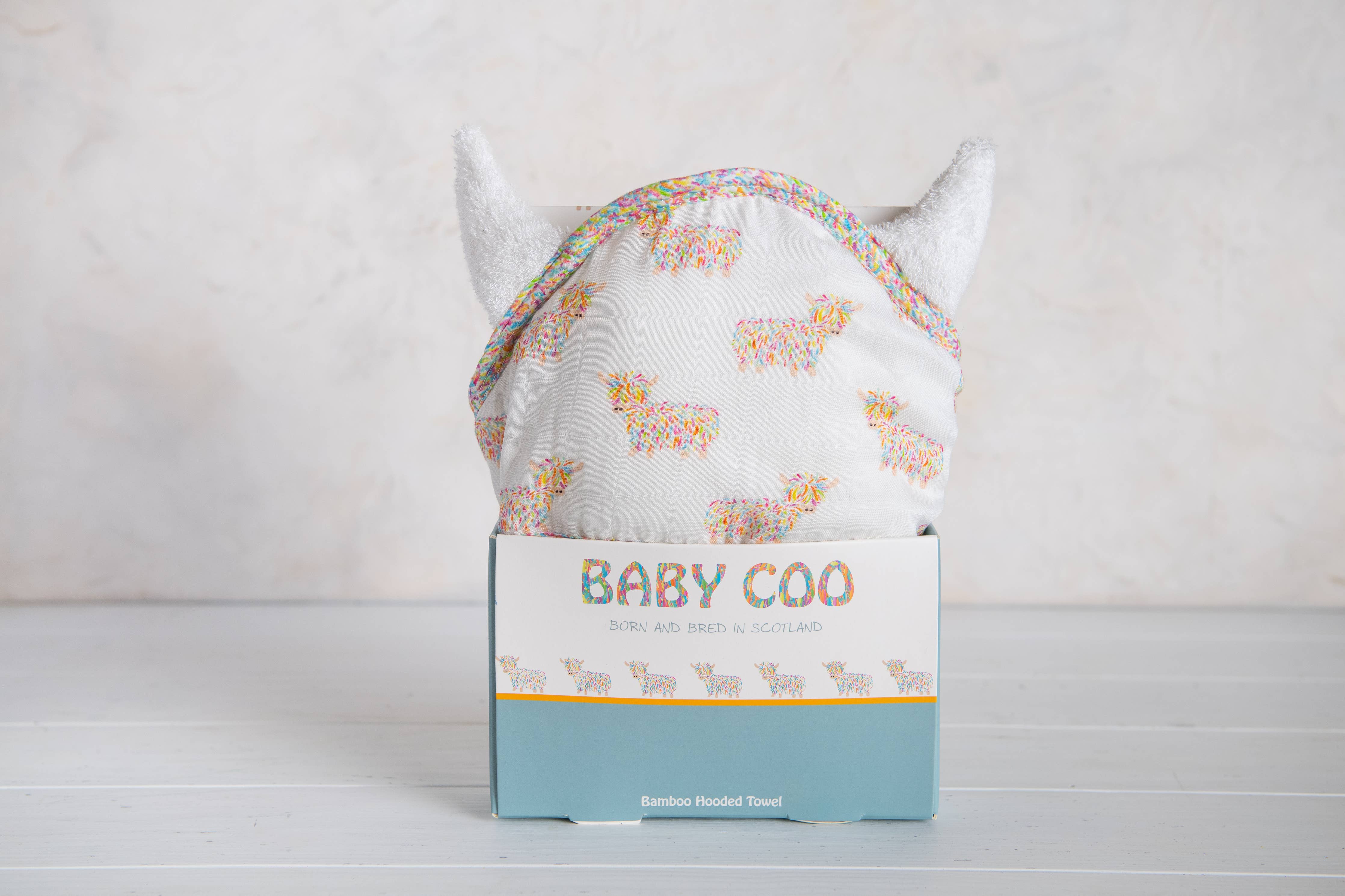 Hairy Coo - Baby Coo Towel - Highland Cow Hooded Baby & Child Towel