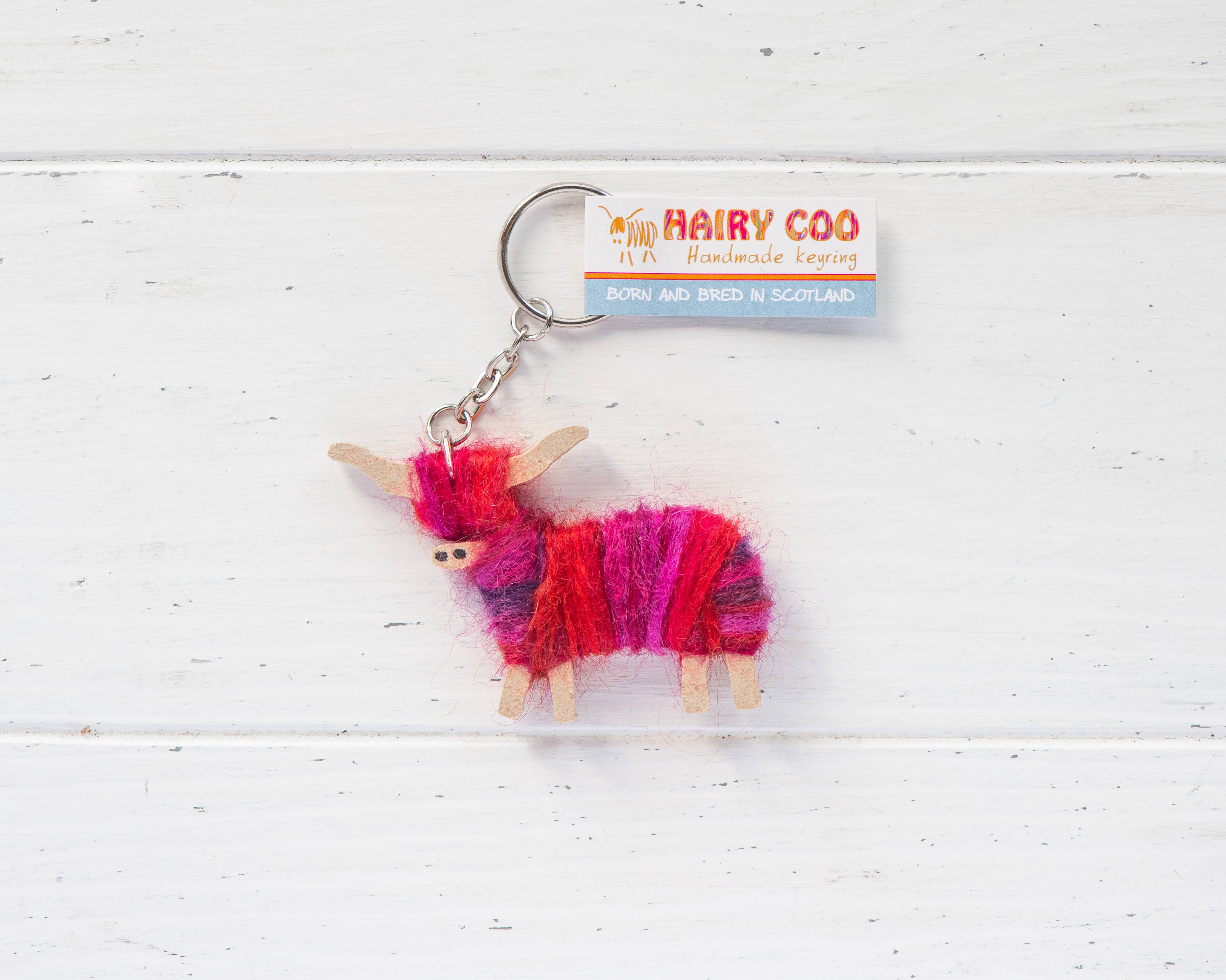 Hairy Coo - Handmade Highland Cow Keyring - Born and Bred in Scotland - Image 3