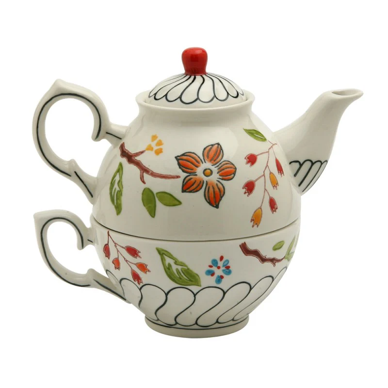 Hand Painted/crafted 3 Piece Tea for One