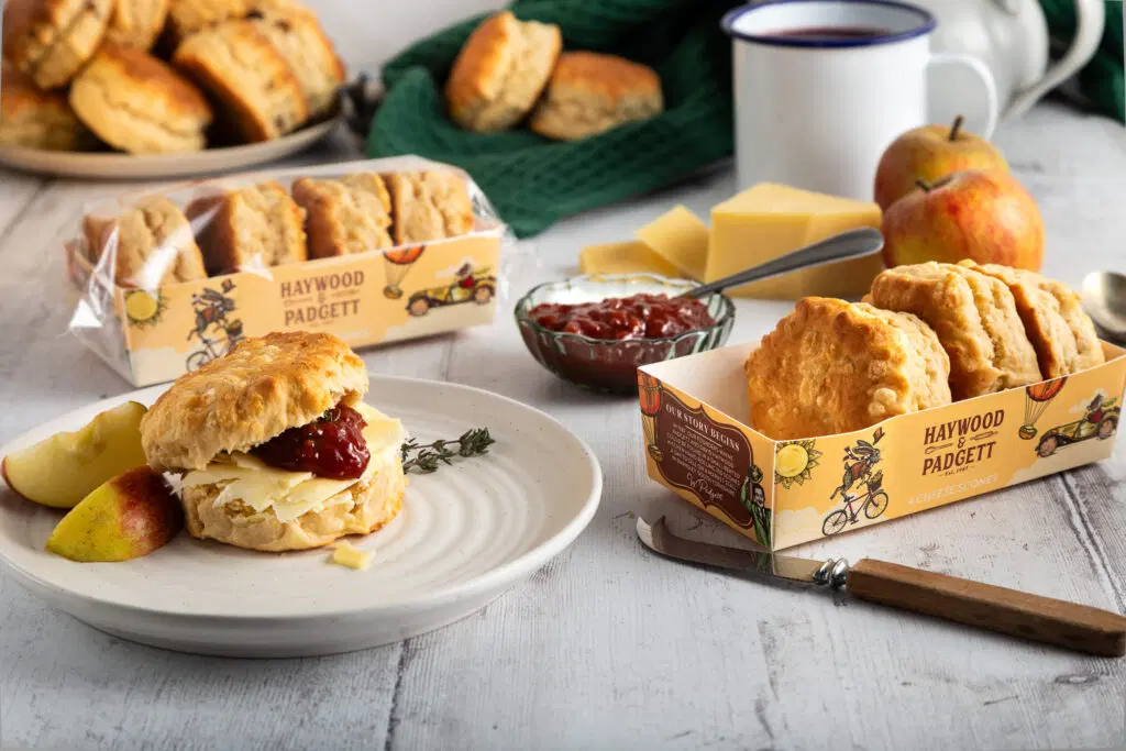 Haywood and Padgett All Butter Cheddar Scones 4 Pack - 1/2lb Ship Weight