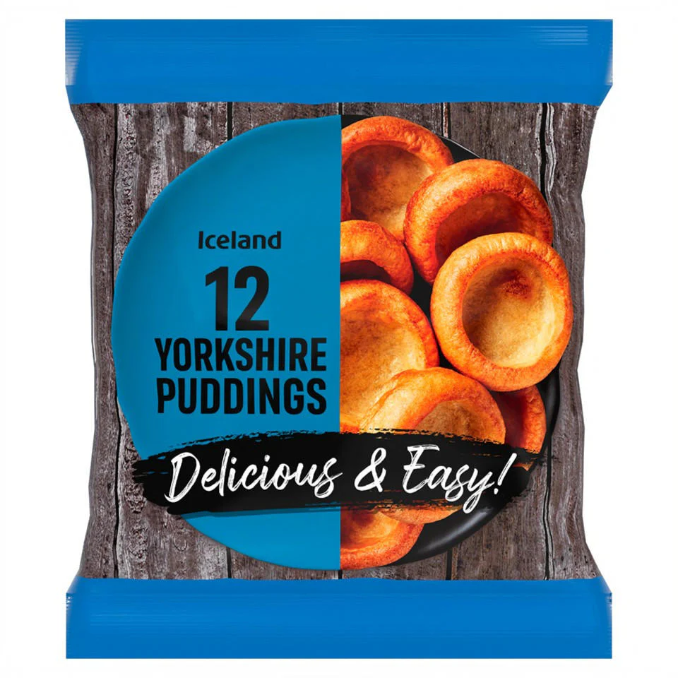 Iceland Yorkshire Puddings 10 Pack 185g. 1/2lb Ship Weight (Max 2 Per Order)