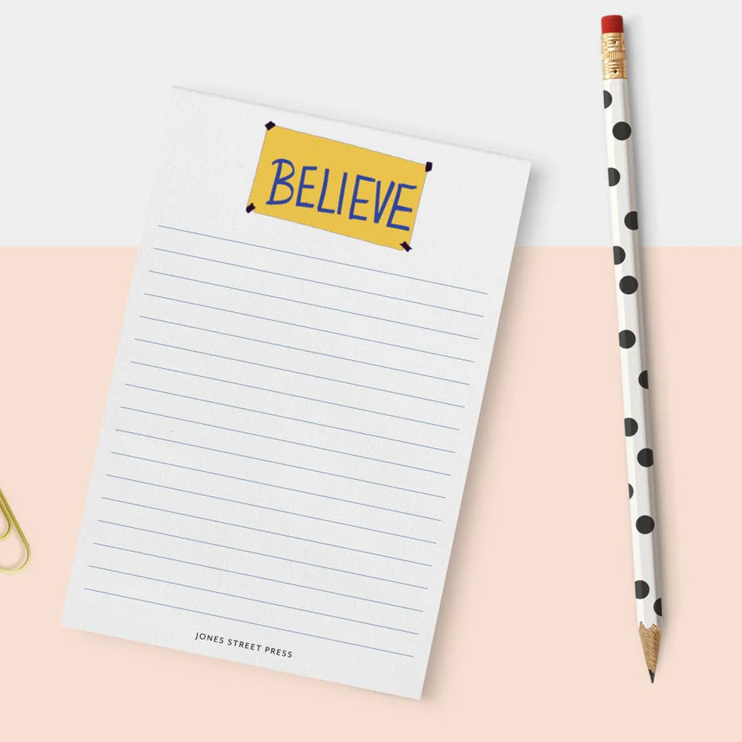 Jones Street Press - Believe Ted Lasso Inspired Pop Culture Lined Notepad