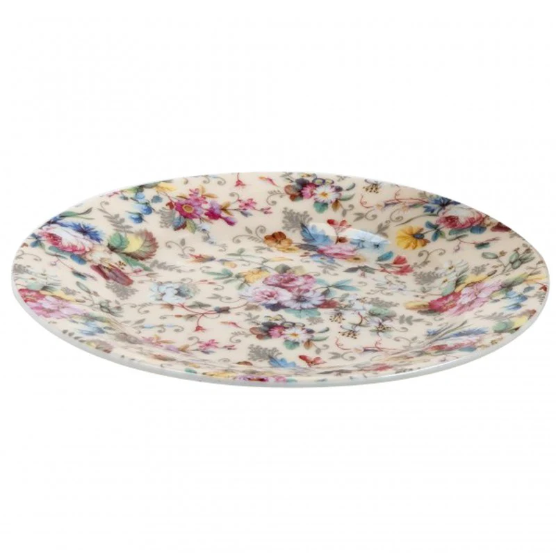 Cream Petite Rose Side Plates, Set of 4