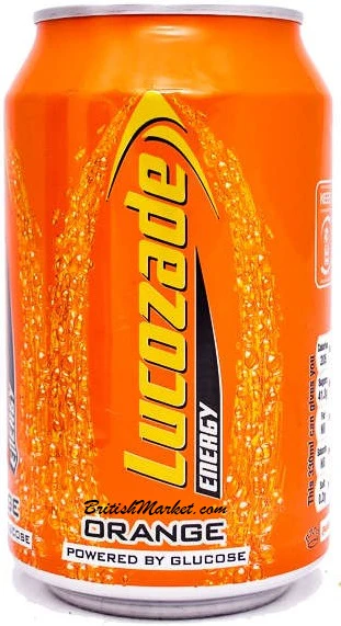 Lucozade Energy Orange Drink Can. 330ml