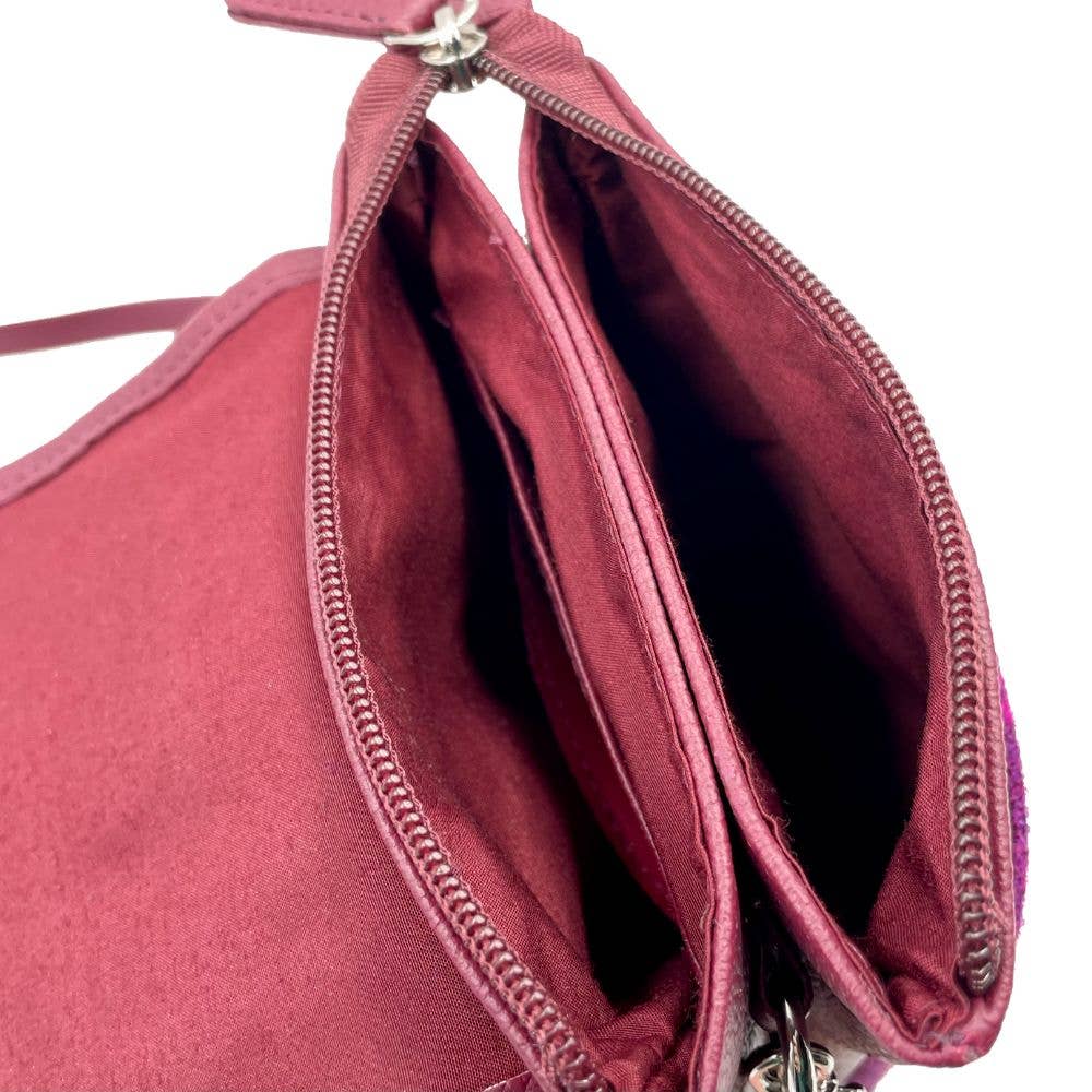 maccessori - Harris Tweed Mini Crossbody Bag Purple Check - Image 5