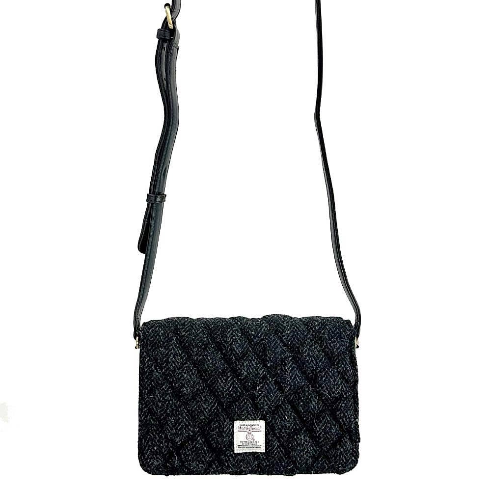 maccessori - Harris Tweed Quilt Shoulder Bag Charcoal - Image 3