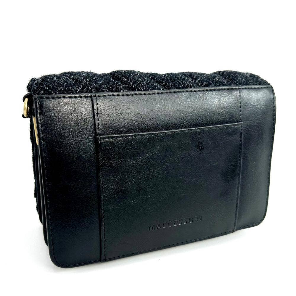 maccessori - Harris Tweed Quilt Shoulder Bag Charcoal - Image 6