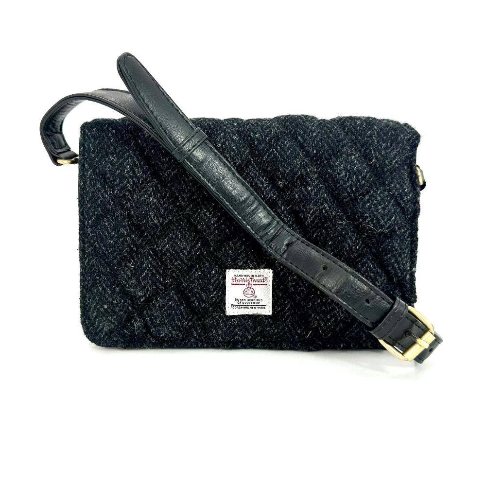 maccessori - Harris Tweed Quilt Shoulder Bag Charcoal - Image 7