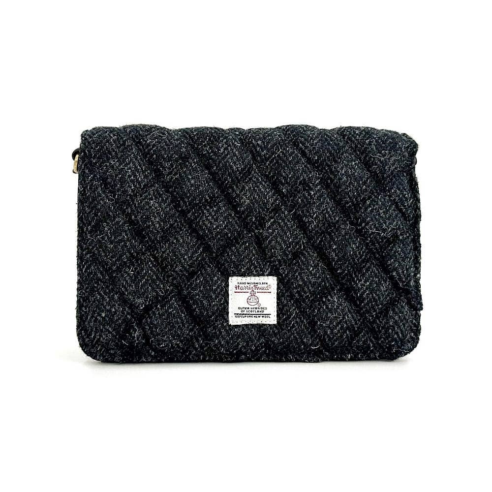 maccessori - Harris Tweed Quilt Shoulder Bag Charcoal - Image 8