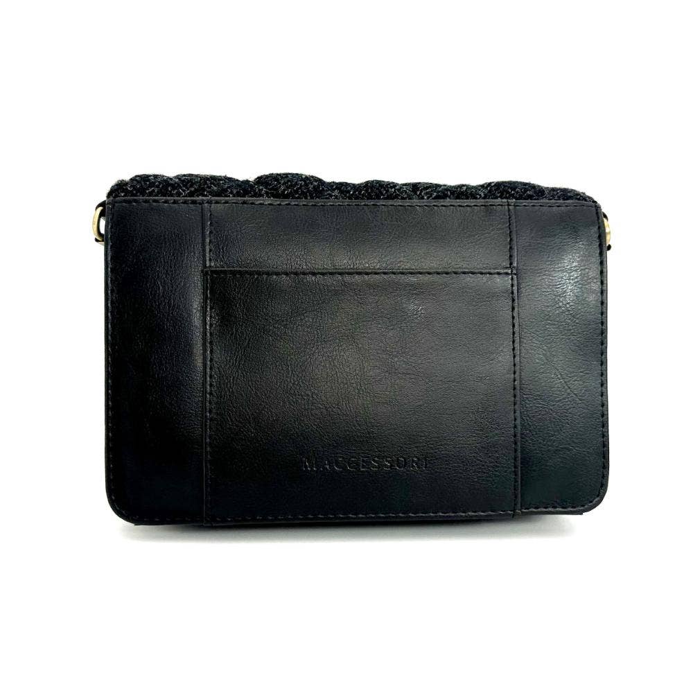 maccessori - Harris Tweed Quilt Shoulder Bag Charcoal - Image 9
