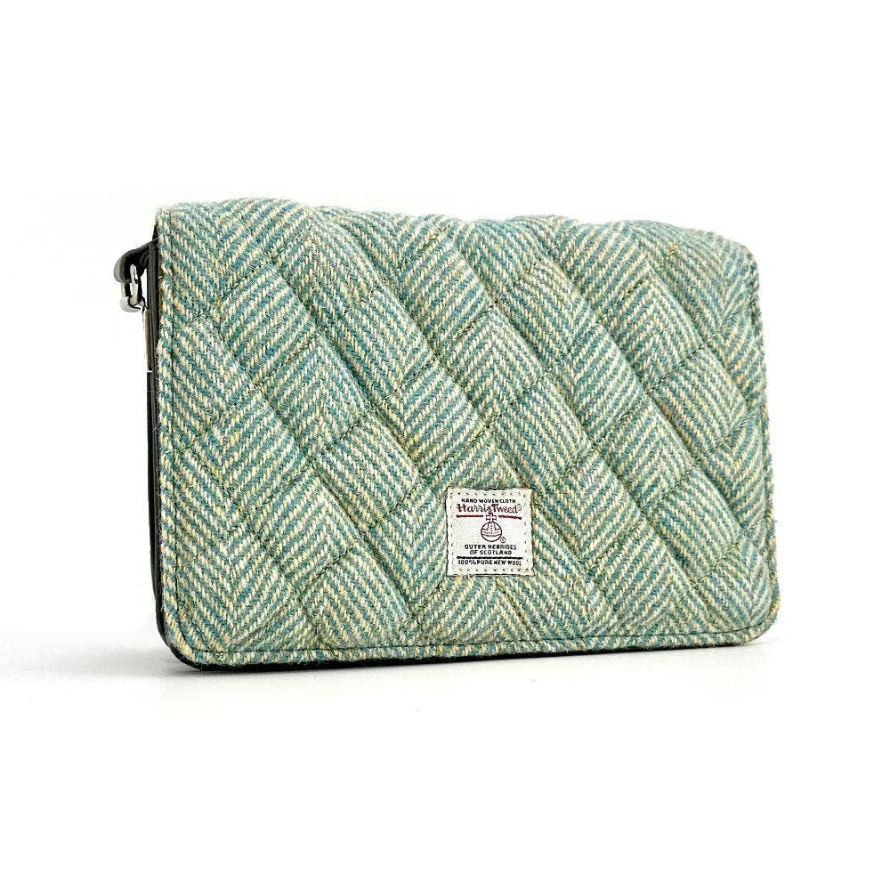 maccessori - Harris Tweed Quilt Shoulder Bag Country Turquoise - Image 2