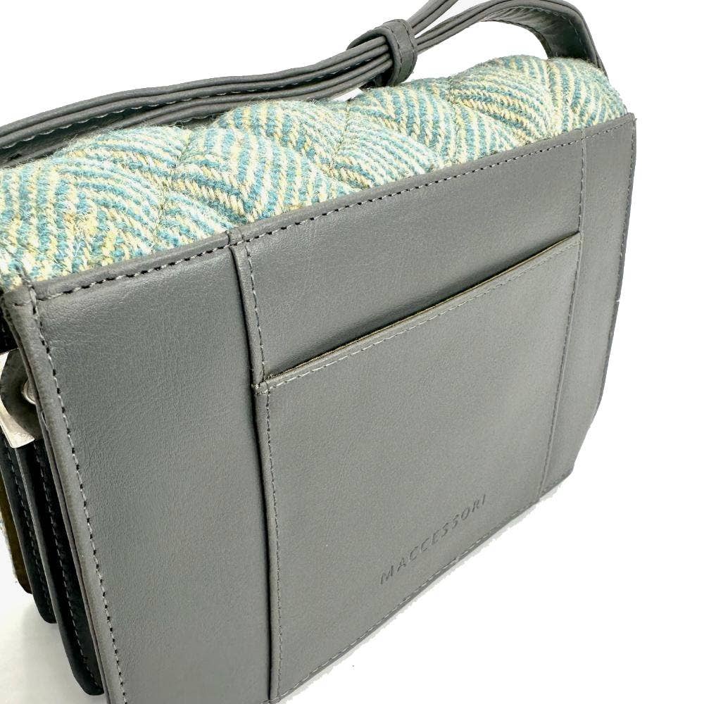 maccessori - Harris Tweed Quilt Shoulder Bag Country Turquoise - Image 7