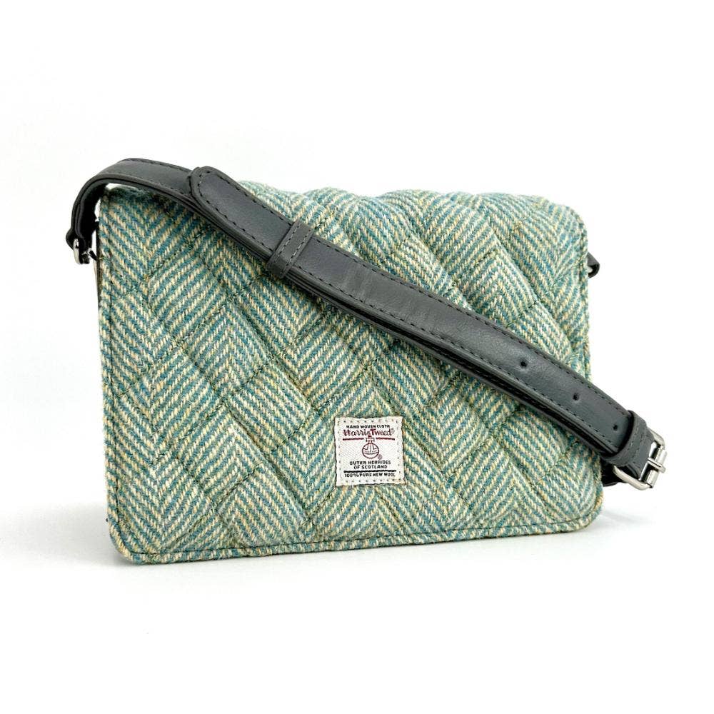 maccessori - Harris Tweed Quilt Shoulder Bag Country Turquoise - Image 9