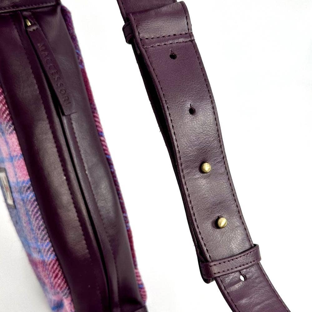 maccessori - Harris Tweed Sling Cross Body Bag Pastel Pink - Image 6