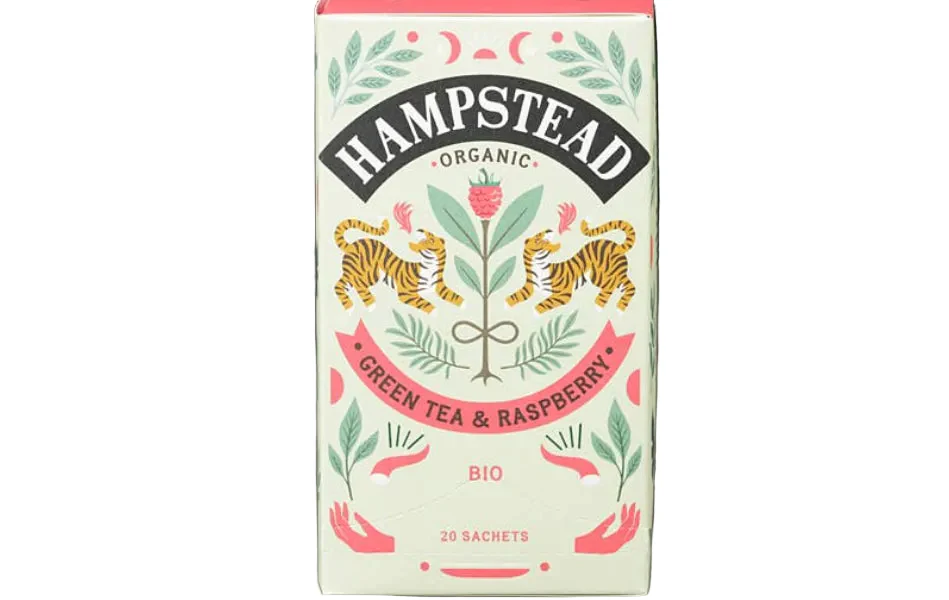 Hampstead Organic Green Tea & Raspberry. 20 Teabags
