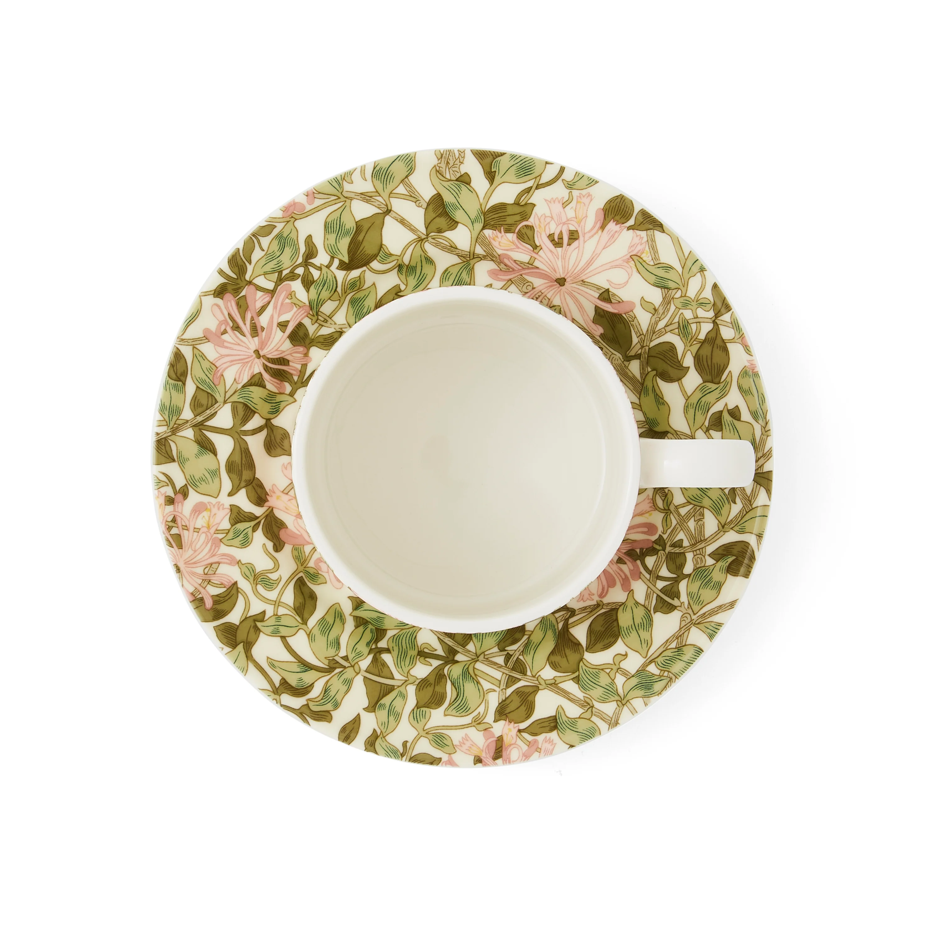 Spode Morris & Co Teacup & Saucer Set - Honeysuckle - Image 3