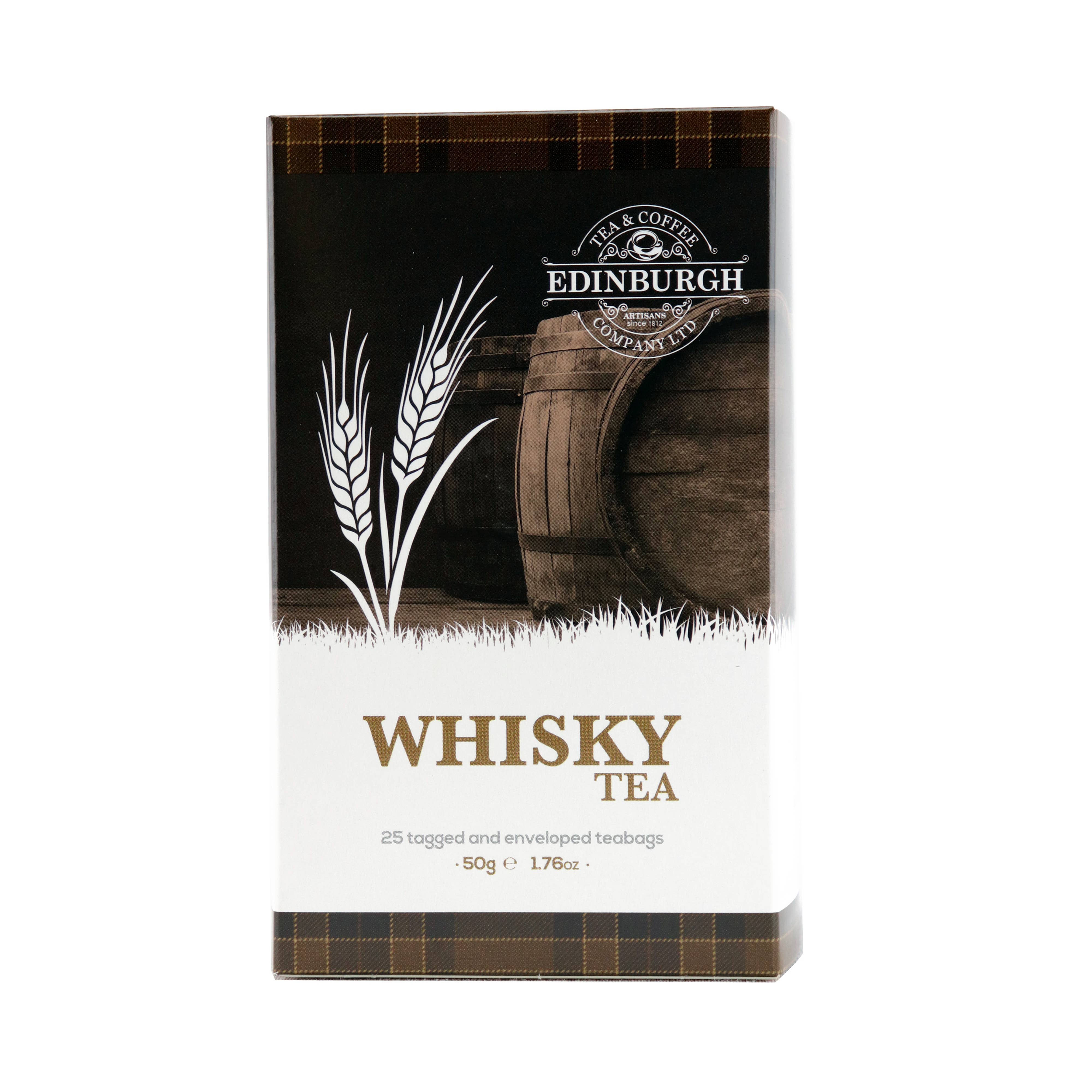 Edinburgh Tea Co. Whisky Flavored Black Tea - 25 Tagged & Wrapped Bags