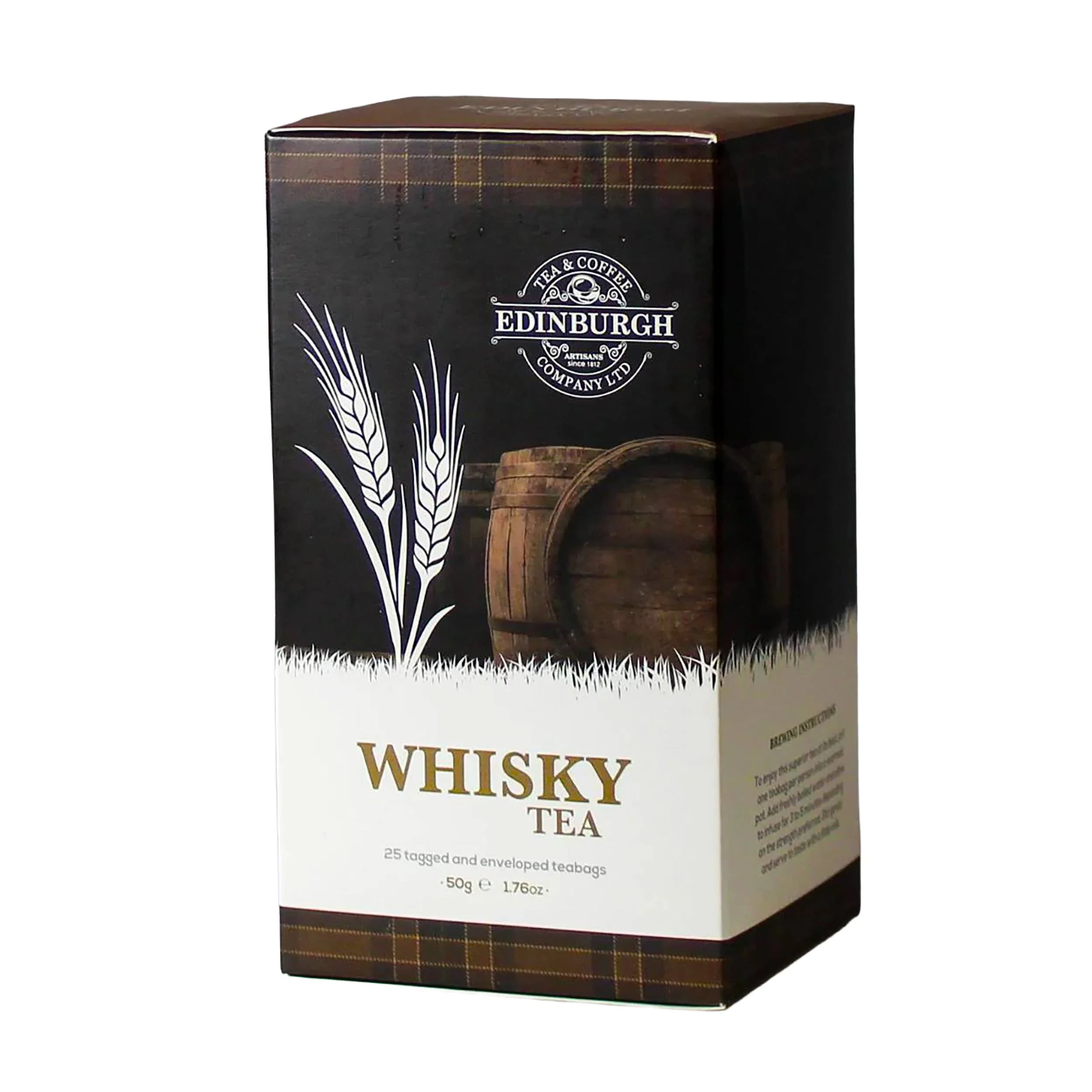 Edinburgh Tea Co. Whisky Flavored Black Tea - 25 Tagged & Wrapped Bags - Image 4