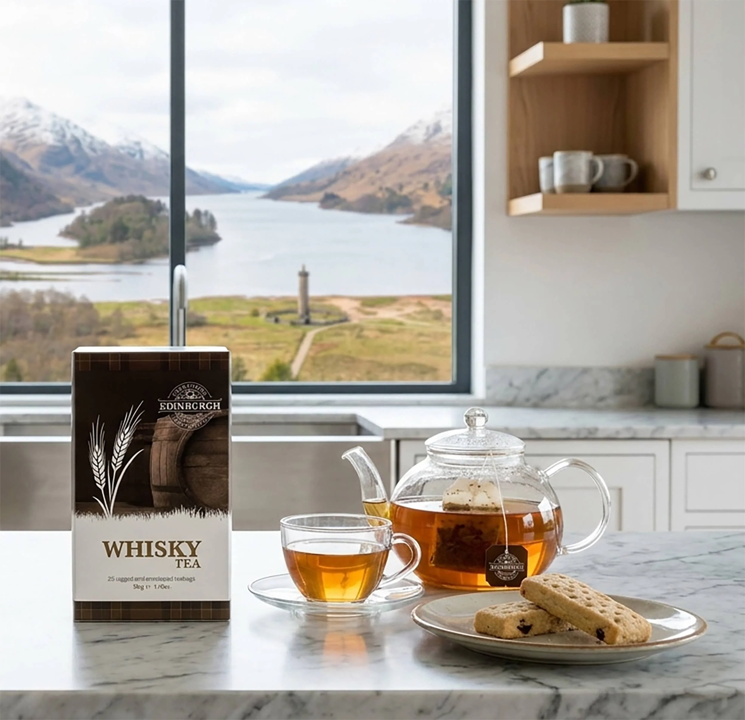 Edinburgh Tea Co. Whisky Flavored Black Tea - 25 Tagged & Wrapped Bags - Image 6