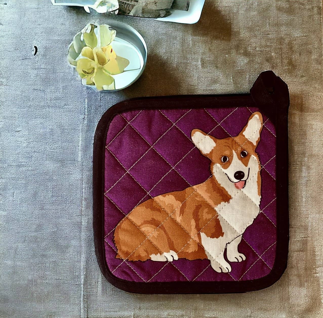 Naked Decor - HELLO PET COLLECTION - Hello Corgi Puppy Potholder  - Image 2
