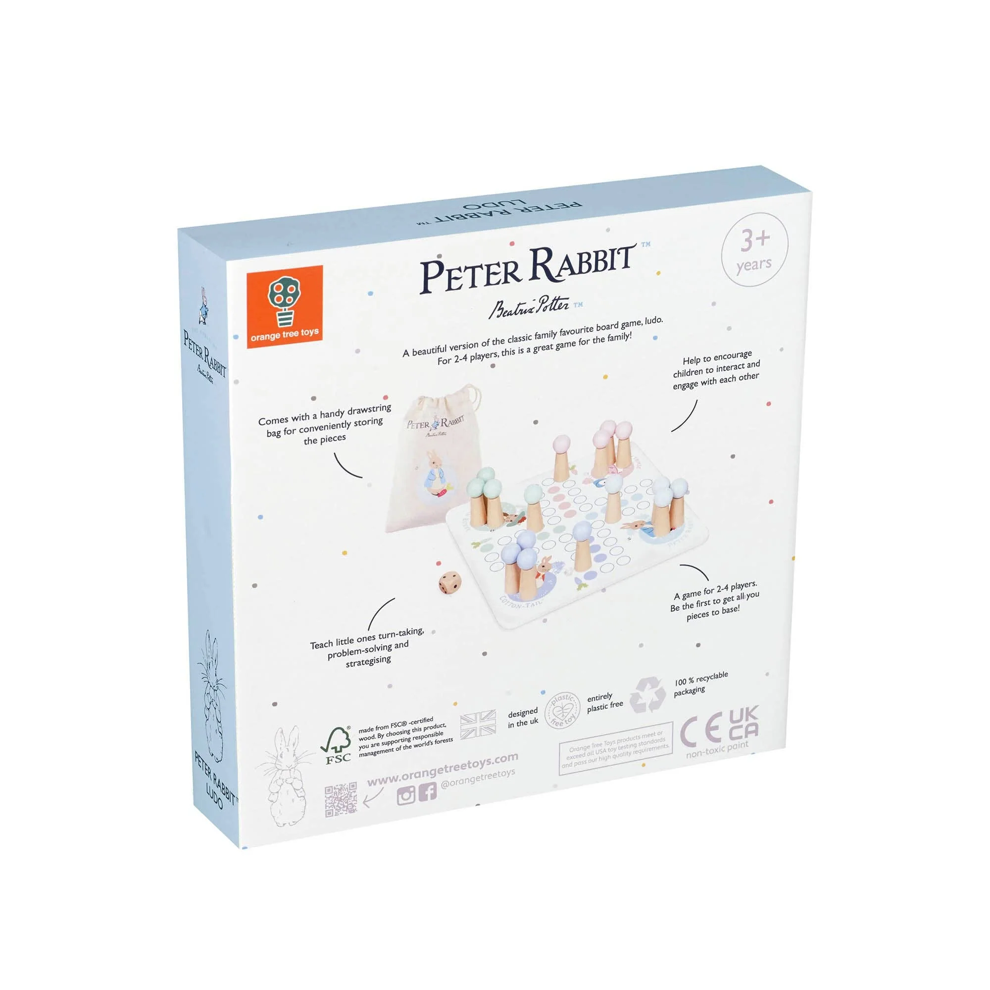 Orange Tree Toys - Peter Rabbit™ Wooden Ludo - Image 8