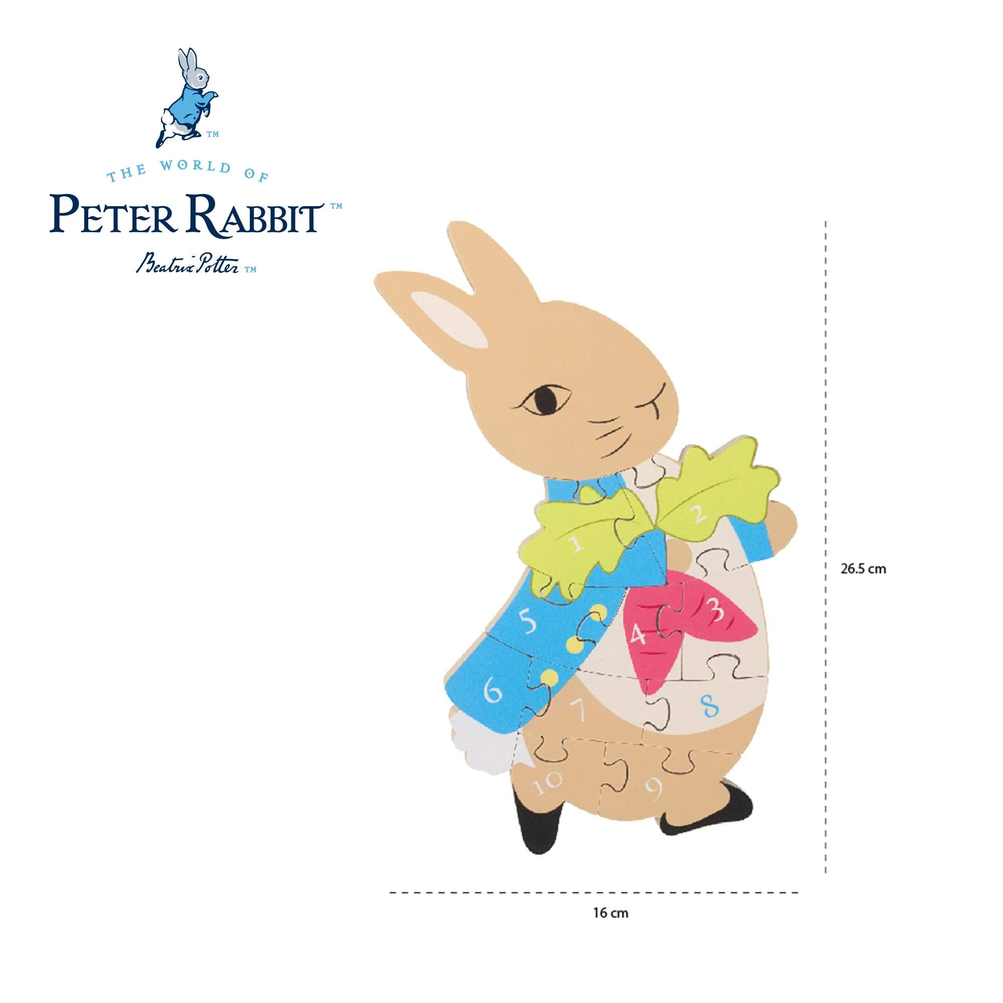 Orange Tree Toys - Peter Rabbit™ Wooden Number Puzzle - Image 3