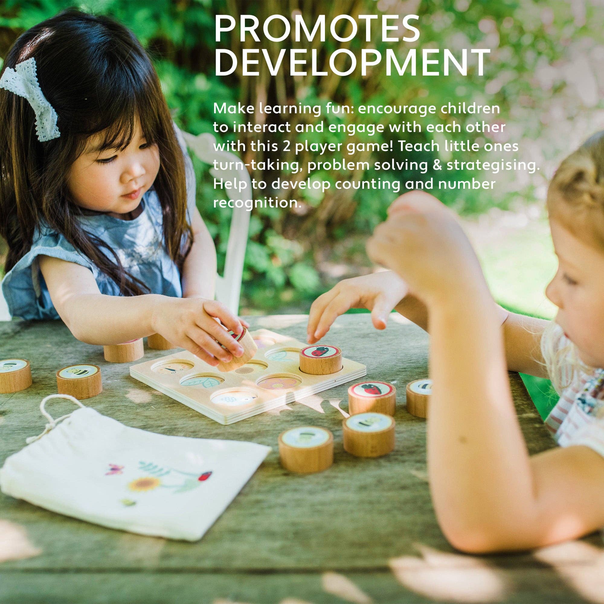 Orange Tree Toys - Spring Garden Tic Tac Toe - Image 3