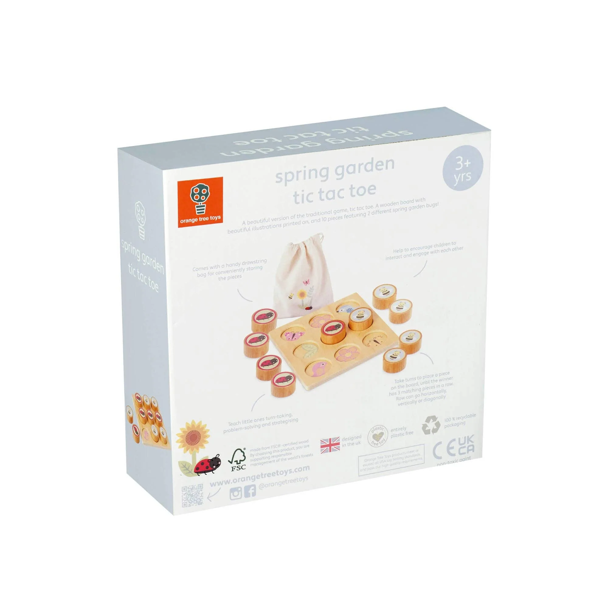 Orange Tree Toys - Spring Garden Tic Tac Toe - Image 7