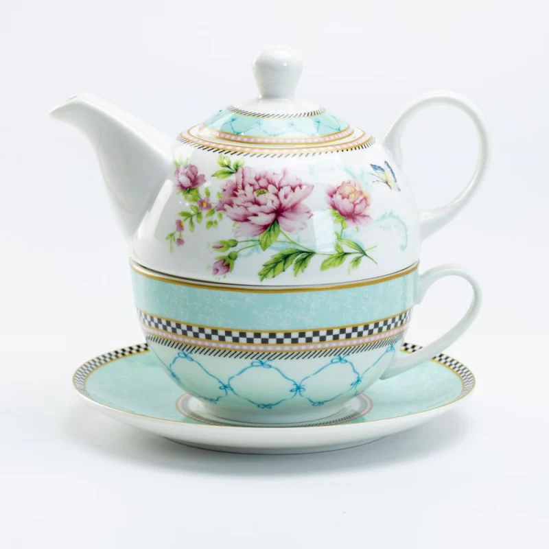 Peony Garden 4 Piece Tea for One - Image 2