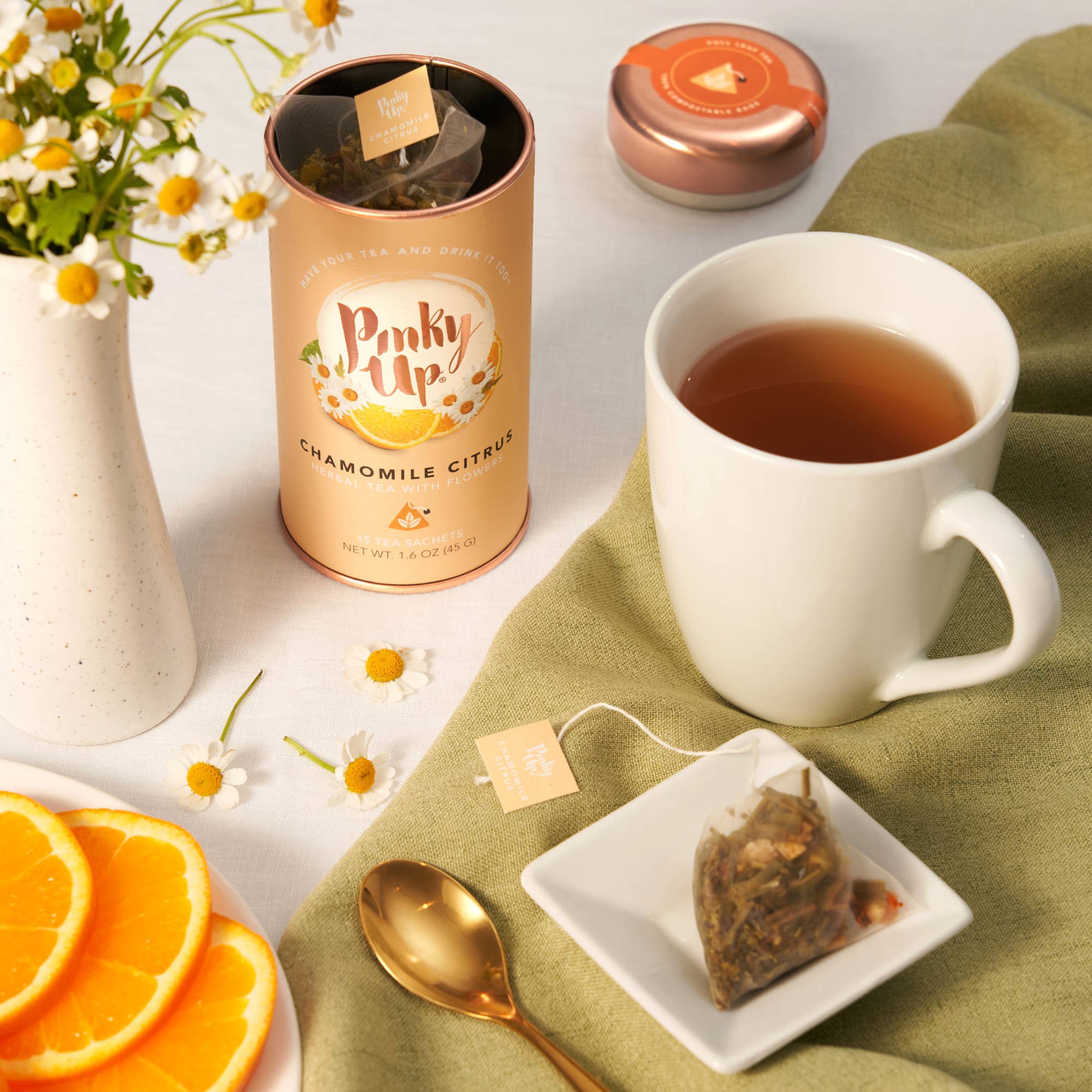 Pinky Up - Chamomile Citrus Herbal Tea 15 Sachets - Image 3