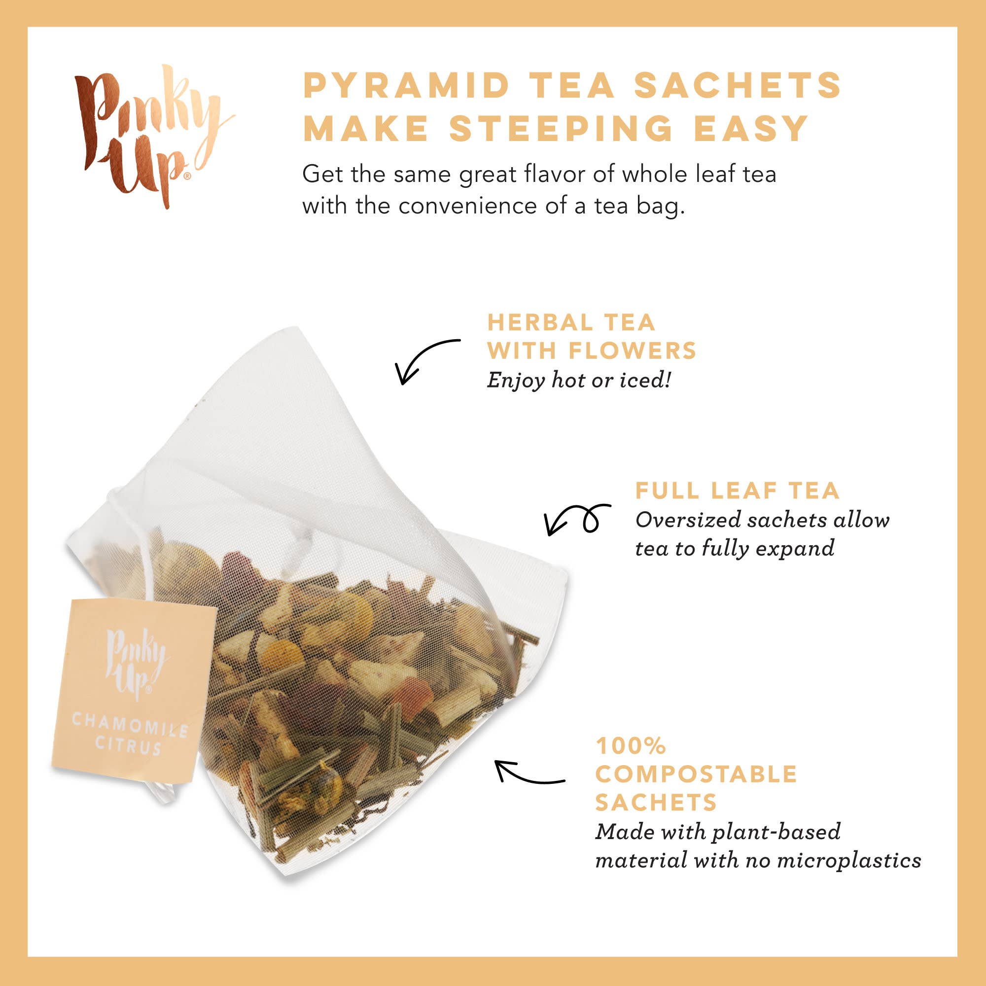 Pinky Up - Chamomile Citrus Herbal Tea 15 Sachets - Image 6
