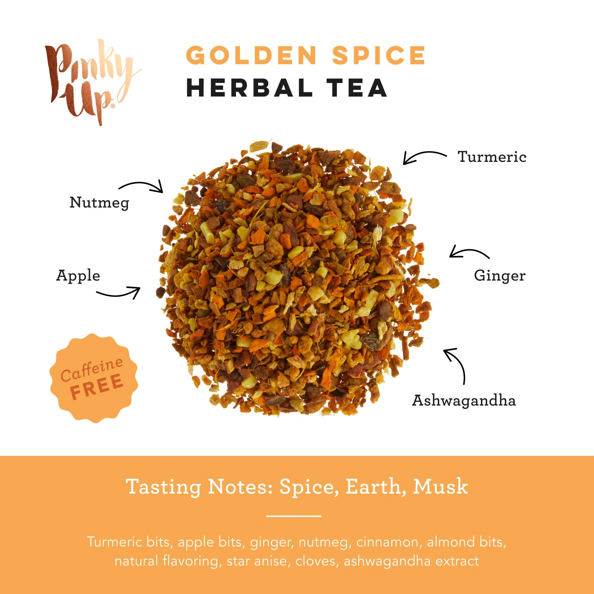 Pinky Up - Golden Spice Herbal Tea 15 Sachets - Image 5