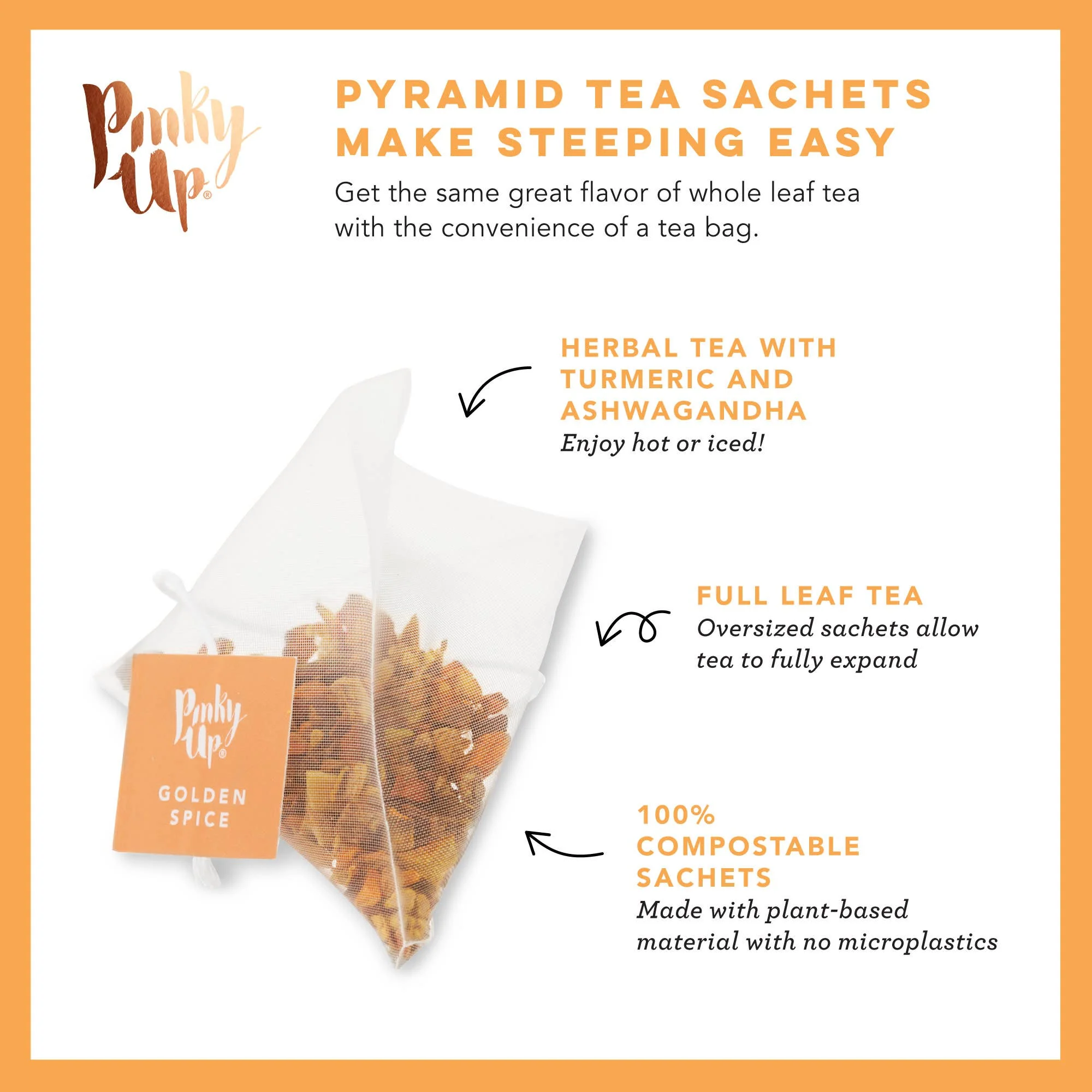 Pinky Up - Golden Spice Herbal Tea 15 Sachets - Image 6