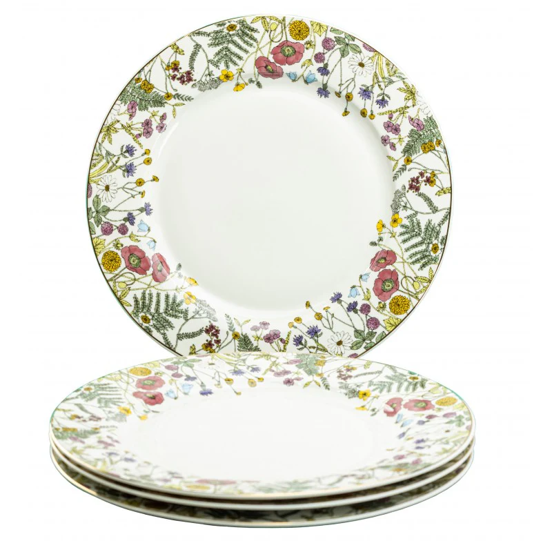 Poppy Meadow Dinner Plates, Set of 4