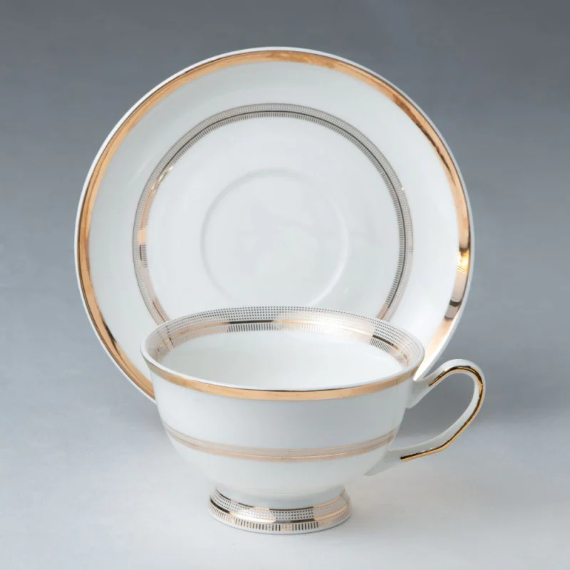 Pure Grace Teacups and Saucers, Set of 4