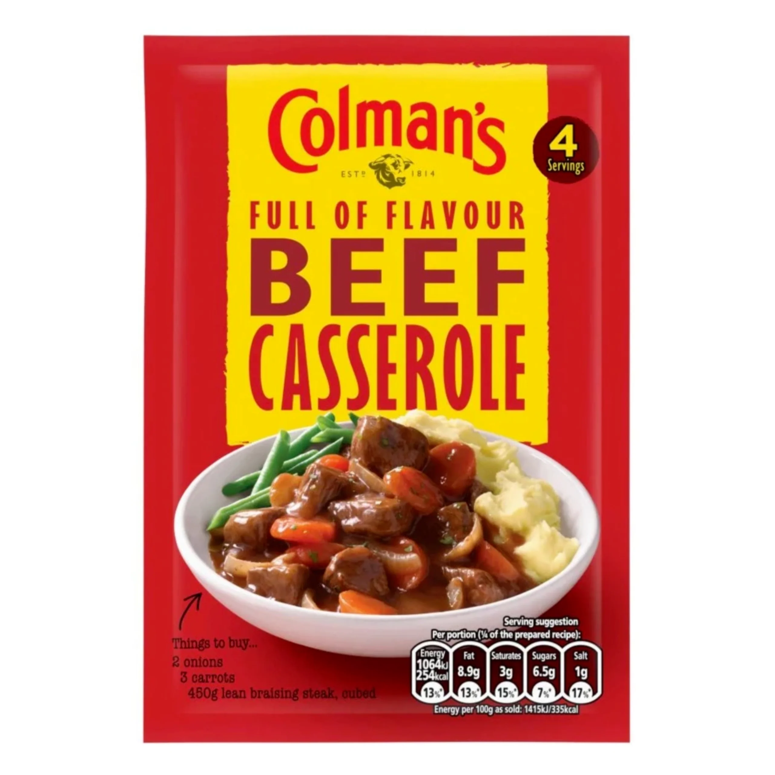 SALE BEST BEFORE JULY 31 2026 Colman's Beef Casserole Sauce Mix (1.4oz/40g)