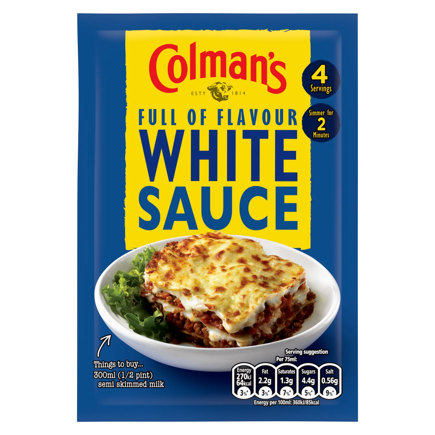SALE BEST BEFORE JULY 31 2026 Colman's White Sauce Mix (25g)