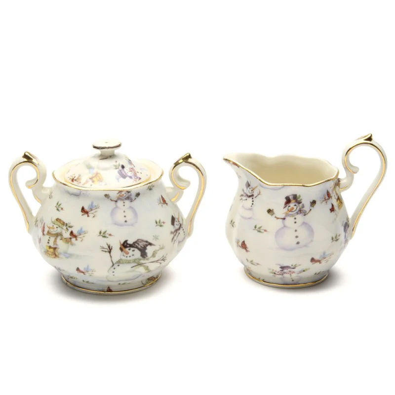 Snowman Sugar and Creamer Set